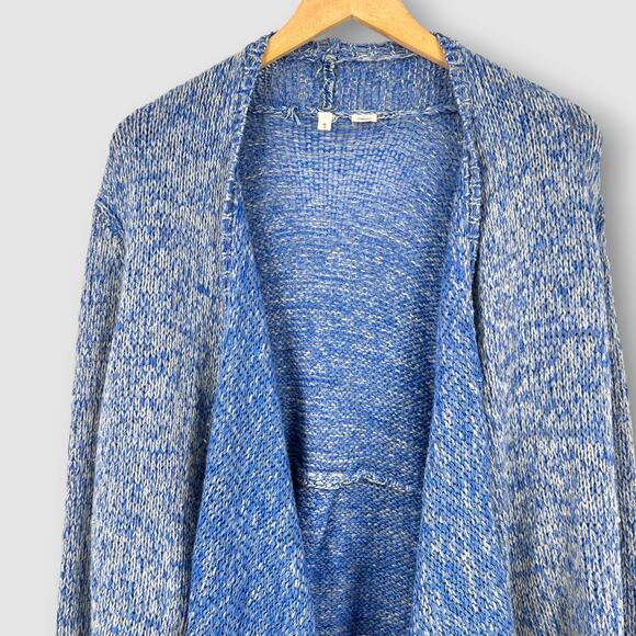 MOTH Anthropologie Blue Open Front Cardigan Sweater XL - Picture 6 of 7